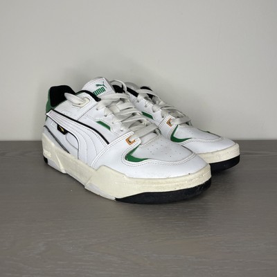 Puma Slipstream Mens Shoes Size 7 White Green Black Low Basketball Lace Up