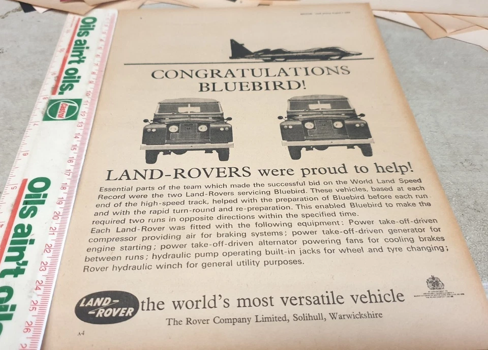 1964 LAND ROVER  UK Original  Sales Advert - image 1 of 1