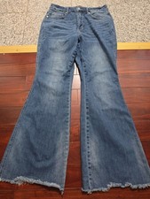 Judy Blue Jeans Womens Size 16w Blue Flare High Rise Dark Wash