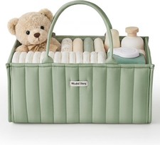 Baby Diaper Caddy Organizer, Stylish Storage Basket for Newborn Essentials and
