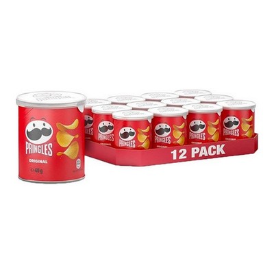 Pringles Original 12x40g Chips Kartoffelchips 12er Snackpack Dosen