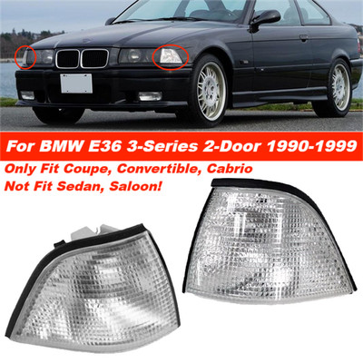 For BMW E36 3-series 2-Door 1990-99 Pair Front Turn Signal Light Corner Light