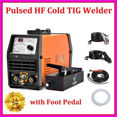 110V/220V HF Pulsed Cold TIG Stick Welder Al Welding Machine w Foot Pedal Switch