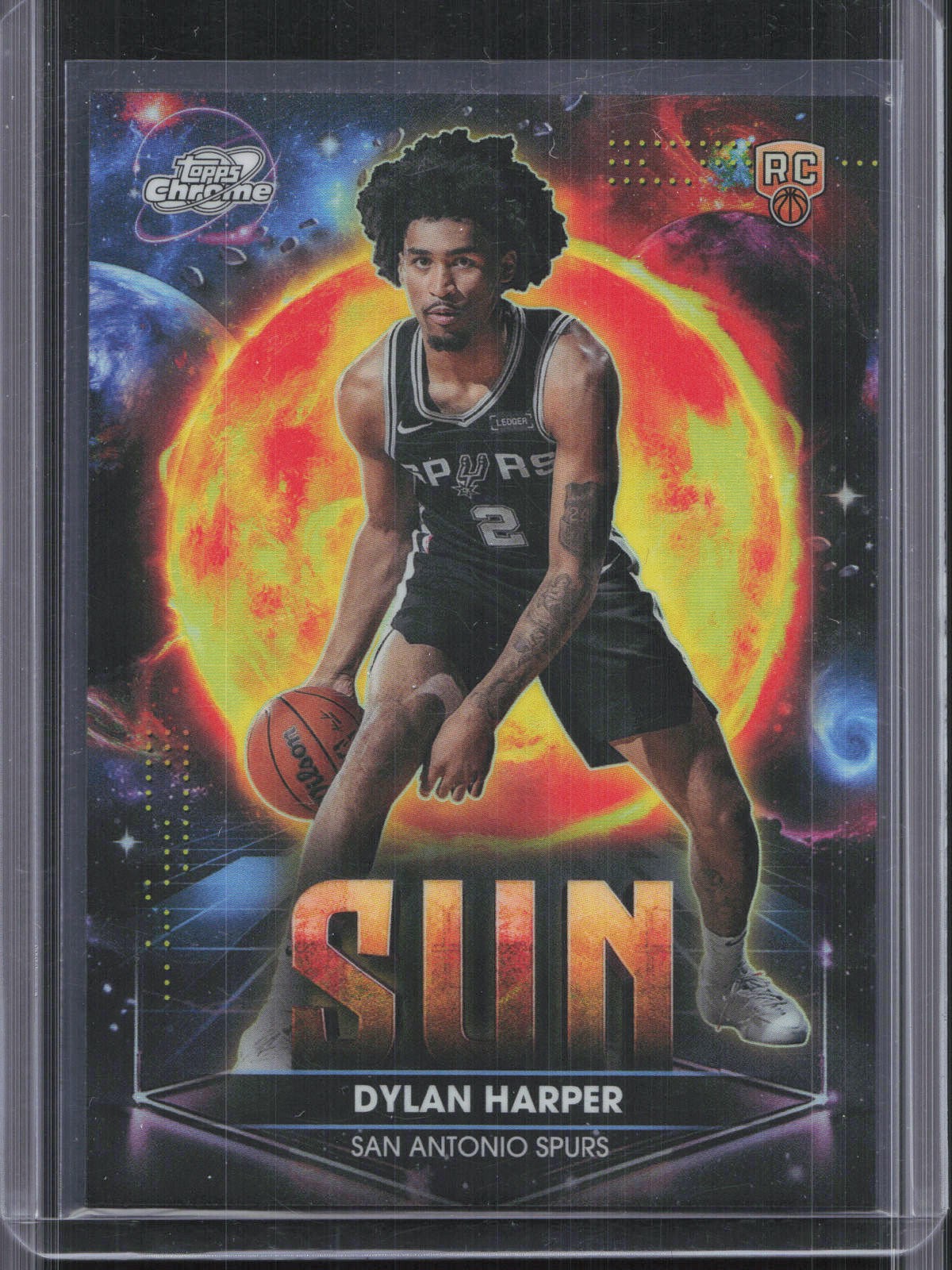 2025-26 Topps Chrome Cosmic #PPS-9 Dylan Harper Planetary Pursuit Sun RC