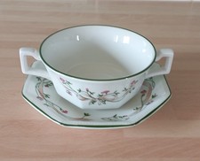 JOHNSON BROTHERS - ETERNAL BEAU - SOUP BOWLS/COUPE WITH SAUCERS
