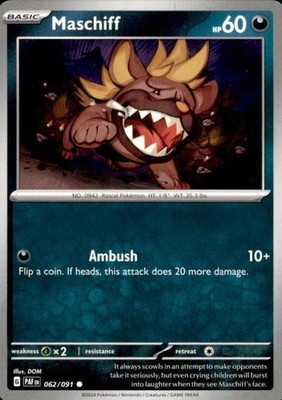 Pokémon Maschiff Paldean Fates #62 (6544)