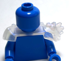Lego - Minifigure Utensil - Trans Clear Pearl, Shoulder Armor, Spiked