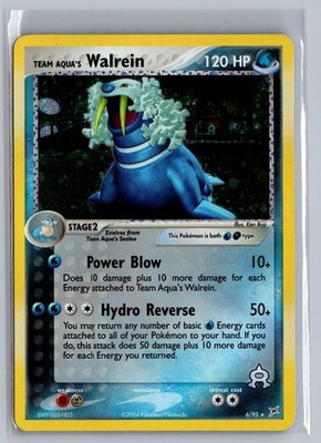 Team Aqua's Walrein 6/95 Holo Rare Team Magma vs Team Aqua Pokemon Holo NM