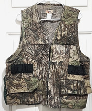 Vintage Sports Afield Realtree Camo Zip Shell Holder Hunting Shooting Vest Men L
