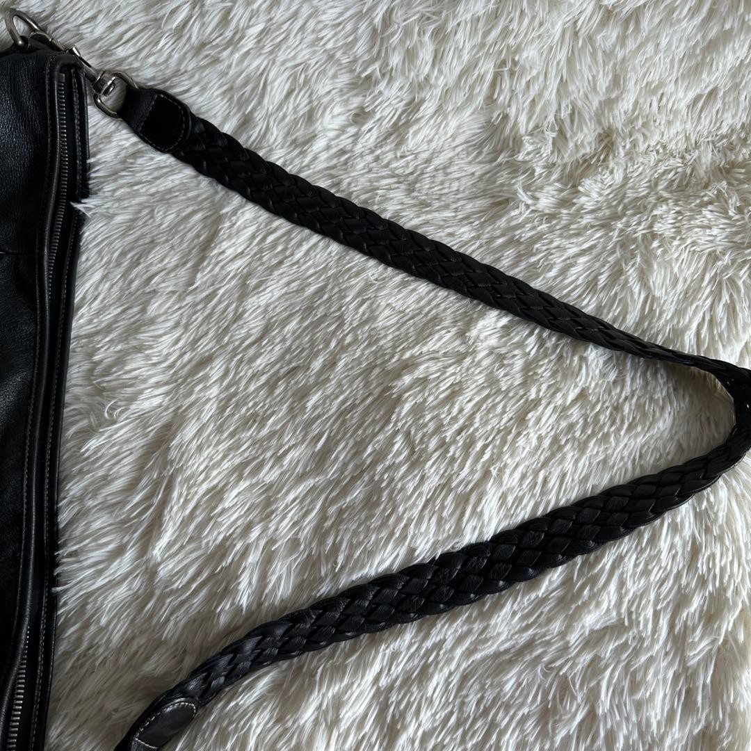 GUCCI All Leather Black Shoulder Bag Large Capacity Authentic Tote thumbnail 13