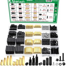640PCS M3 Brass and Nylon Motherboard Standoffs Kit, Male Female He... Fast Ship