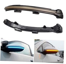 Dynamic Led Side Mirror Sequential Turn Signal Lights Smoked Lens For VW Golf