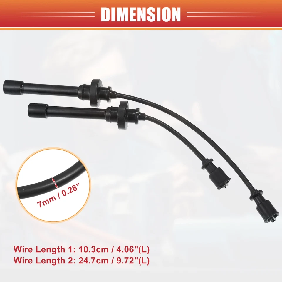 1 juego de cable de bujía de encendido MD338623 para Mitsubishi Lancer 02-06 Foto 3 de 4