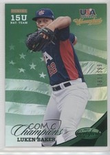 2013 USA Baseball Champions Certified National Team Mirror Green Luken Baker 4l3