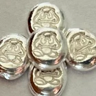 ONE - 1 gram SILVER bar coin .999 Little Goomba Mario Brothers hand poured bar