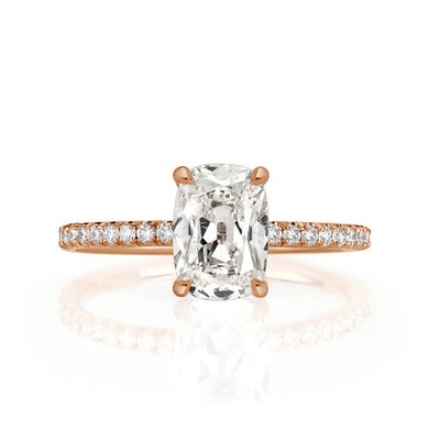 Verlobungsring 1,85 kt Old Mine Cut Diamant