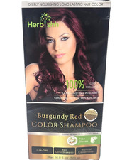 Herbishh Burgundy Red 3-in-1 Color Shampoo  Gloves, 16.9 fl oz