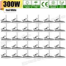 30 Pack LED High Bay Light 300W 30000LM UFO Shop Lights GYM Warehouse Lighting