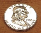 1955  Gem  Proof  Franklin  EYE CANDY "  Absolute White  Beauty "#831 ~ 2