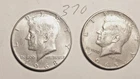 KENNEDY HALF DOLLAR,  40%  SILVER, 1965-P,  1968-D,  ----370