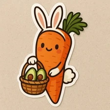 Funny VEGAN Cartoon Car Sticker 9x9cm - Funny Vegan Sticker for Car