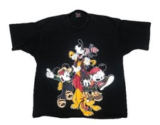 Disney T Shirt One Size Black Mickey Unlimited Jerry Leigh USA Vintage