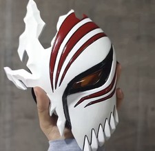 Bleach Ichigo Kurosaki Hollowfication Half Face Mask Anime Cosplay Prop Mask