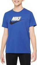 NIKE Boy's Sportswear FUTURA Logo SS T-Shirt Game Royal NWT
