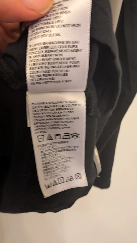 Black The North Face Long Sleeved T-shirt Kids XL Age 13 to 15 Years - Image 4 of 4