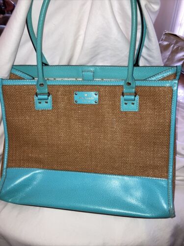 Kate Spade large wicker leather tote bag - image 1