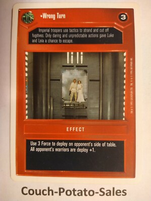Star Wars White Border CCG Card Wrong Turn NEW UNCIRCULATED Premium Quality M 