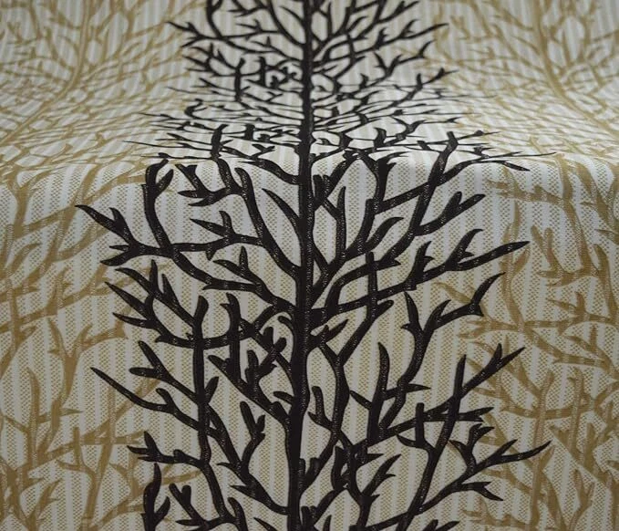 Абстрактные оконные шторы из полиэстера с коричневыми петлями 2 штуки 5 7 9 футов - Изображение 4 из 4