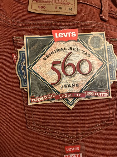 Vintage Levis 560 jean size 36x34 dead stock nwt made in usa - Picture 4 of 6