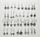 20Prs Amethyst Gemstone Dangle Earring Lot 925 Sterling Silver Overlay WHE-18