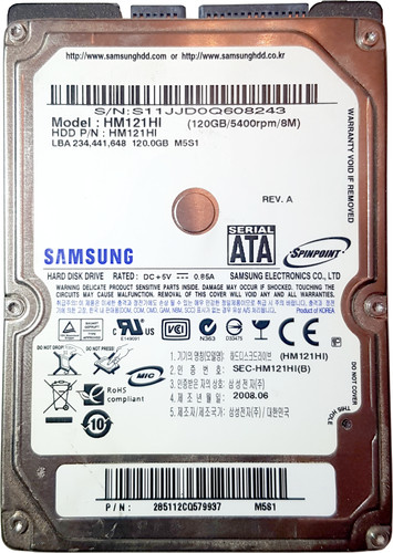 SAMSUNG 120 GB M5S1 5400 RPM 2.5" HM121HI SATA Internal Hard Drive