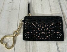 VICTORIAS SECRET Credit Card Case Wallet Coin Purse Pouch w/ Keychain Black