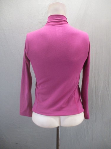 REI UPF 50+ Size S (8) Girls Pink 1/2 Zip Stand Collar Gym Athletic Pullover 836 - Picture 4 of 9
