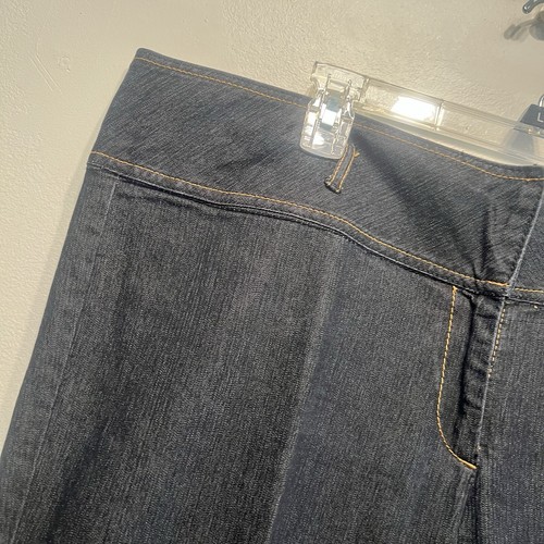 BISOU BISOU Relaxed Leg Jeans Womens 16 Black Mid Rise Cotton Blend Dark Denim - Picture 4 of 10