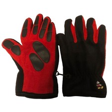 The Disney Store Black Red Fleece Winter Gloves Embroidered Mickey Face Mens L