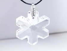 Swarovski 6707 Sterling Silver Crystal Little SNOWFLAKE PENDANT