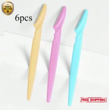 6pcs Stainless Steel Eyebrow Shaver Set: Hair Clipper & Beauty Grooming Tools