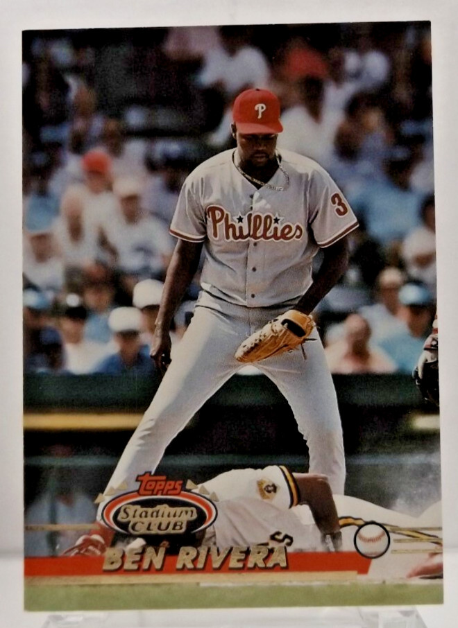1993 Topps Stadium Club #654 - Ben Rivera - Philadelphia Phillies - Near Mint
