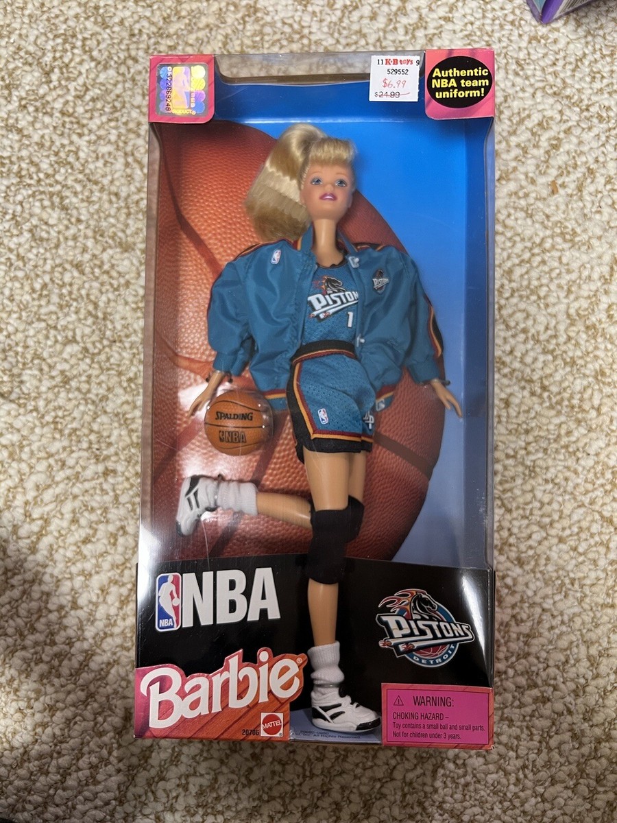 Vintage Barbie NBA Detroit Pistons 1998 Barbie Doll Mint In Box
