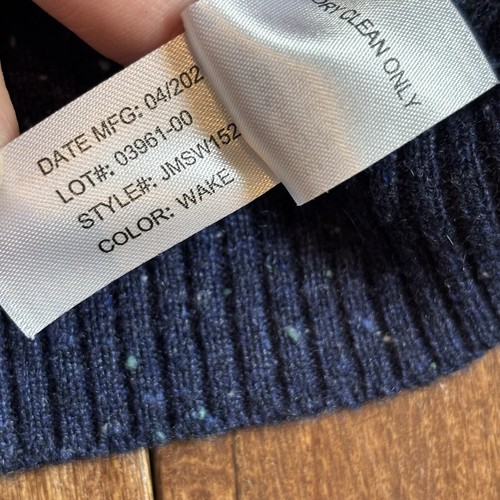 Mens Johnnie-O Essex 100% Cashmere 1/2 Zip Sweater Wake Blue JMSW1520 Sz M - Picture 10 of 12