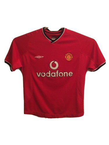 UMBRO Manchester United Soccer Football Jersey Vodafone Red | eBay