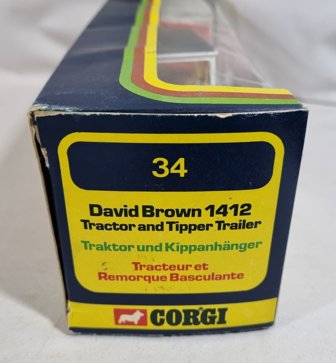Tracteur David Brown 1412 Avec Remorque Corgi 34, 1979, échelle 1/36