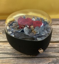 Necklace Jewelry Box with Preserved Rose Flower Valentine's Day Gifts for Women