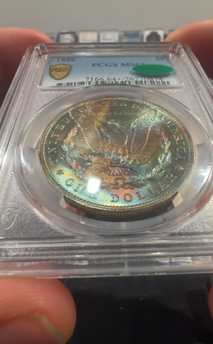 1886 Morgan Silver Dollar PCGS MS 64 + Gorgeously Toned - Video 1 of 1