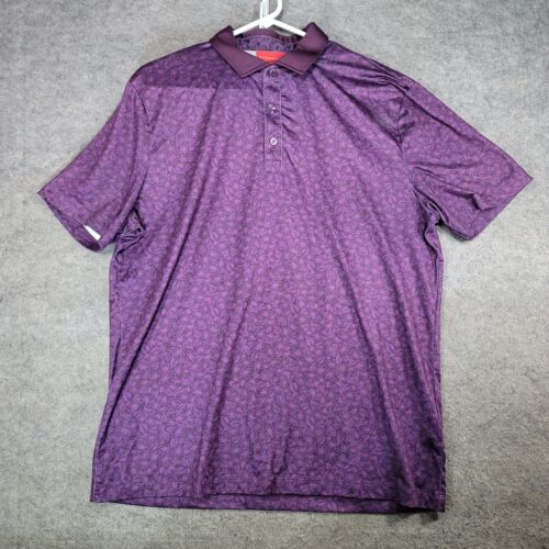 Redvanly Polo Shirt Mens Large Purple Short Sleeve Golf
