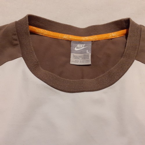 Vintage Nike Air T Shirt Grey Label L Large 21.5 P2P White Very Good Condition - Picture 6 of 11
